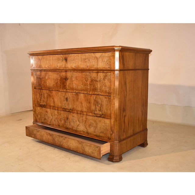 Wood 19th Century Burl Walnut Commode From France For Sale - Image 7 of 14