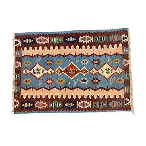 Turkish Oushak Medium Sized Shabby Wool Kilim Rug 162x105 cm