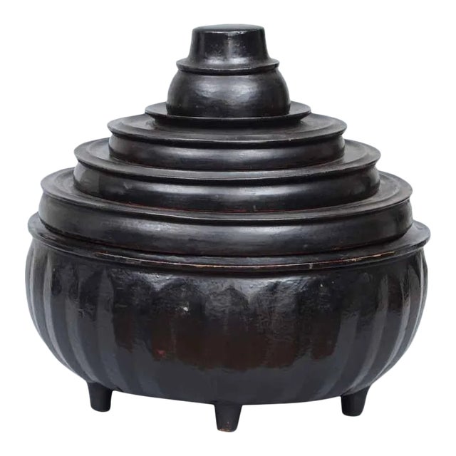 Burmese Lacquered Offering Bowl For Sale