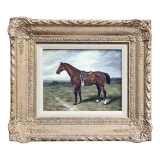 C. Harrison, Bay Horse, Mid-20th Century, Oil Painting on Board, Framed For Sale