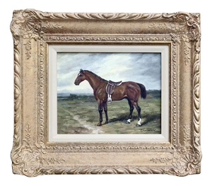 C. Harrison, Bay Horse, Mid-20th Century, Oil Painting on Board, Framed