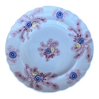 A Nice Antique Staffordshire "Feather" Pattern Red Transfer Decorated Plate, Circa 1830's For Sale