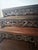 Brown Set of 1930s Chinese Carved Hardwood Nesting Tables With Traditional Fretwork and Longevity Symbols For Sale - Image 8 of 9