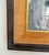 Mid Century Modern Abstract Cityscape Oil Painting Signed Greene Framed 30x24 For Sale - Image 4 of 7