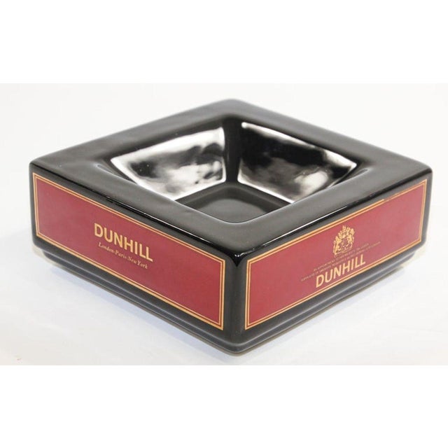 Dunhill Cigar Ashtray Catchall England Black and Red Collectible 1970 For Sale - Image 4 of 14