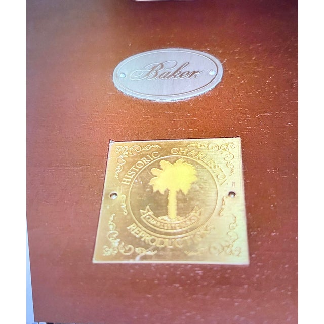 Baker Black Marble and Wood Side Tables For Sale In Chicago - Image 6 of 6