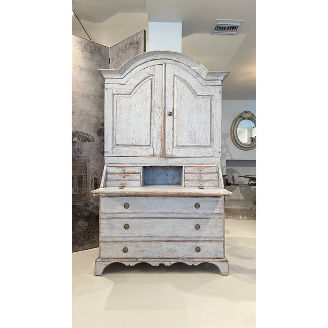 19th Century Swedish Gustavian Tall Case Antique Secretaire or Desk For Sale - Image 10 of 12