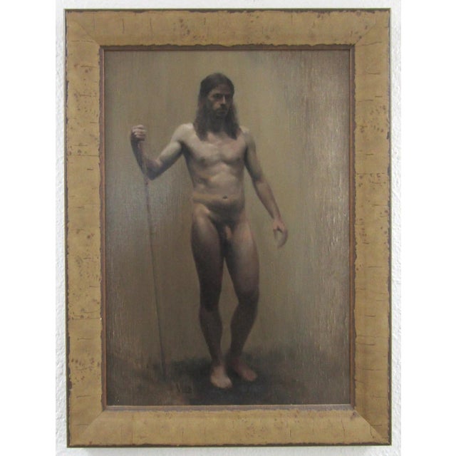 Traditional Florence Academy of Art Academic Male Figure Study Oil Painting Signed Vios For Sale - Image 3 of 14