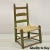 Antique Small Ladder Back Green Primitive Rustic Chair With Deer Hide Seat For Sale - Image 13 of 13