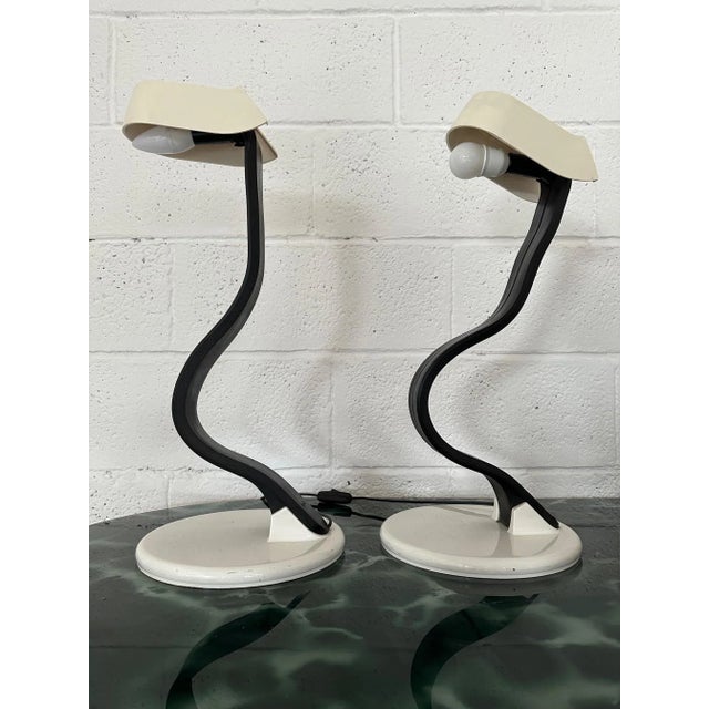 Snoky Table Lamps by Bruno Gecchelin for Guzzini, 1970s, Set of 2 For Sale - Image 10 of 10