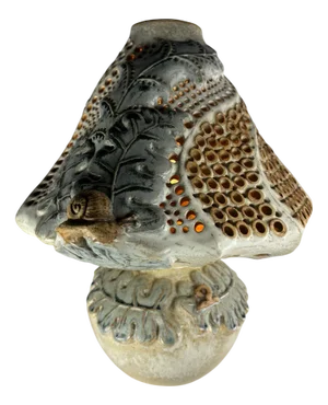 Vintage Ceramic Snail Table Lamp by Bernard Rooke, England, 1970s