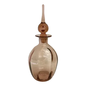 1950s Viking Peach Glass Decanter