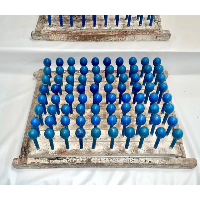 Contemporary Balloon Mold Blue Bulbus Top - Pair For Sale - Image 3 of 11