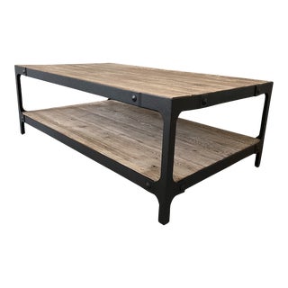 Pottery Barn Clint Reclaimed Wood Coffee Table For Sale