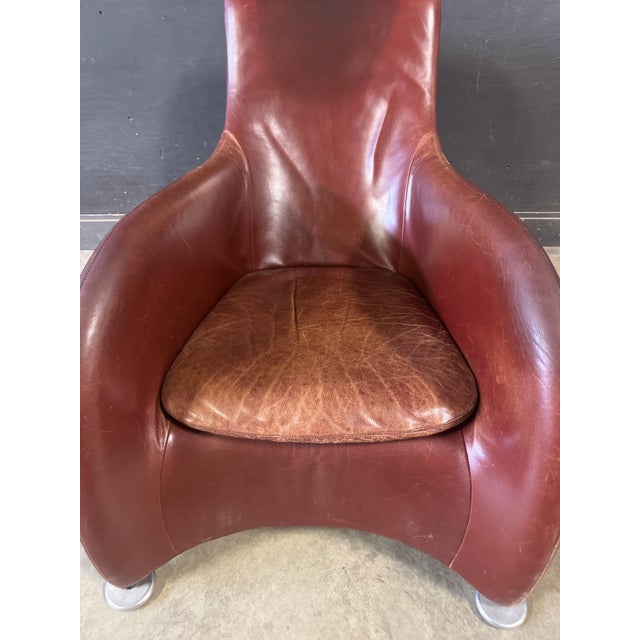 1980s 1980s Leather Lounge Chair “Loge” by Gerard Van Den Berg for Montis For Sale - Image 5 of 12