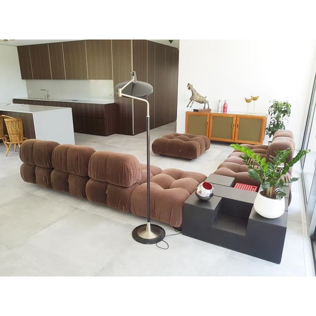 Modular Camaleonda Armchairs and Ottoman in Brown Corduroy by Mario Bellini for C&b Italia, 1970s, Set of 8 For Sale - Image 18 of 18