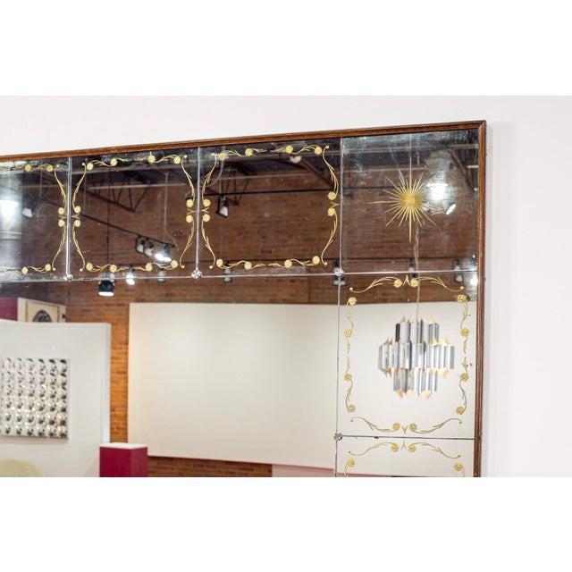 Mid Century Mirrored Bar Cabinet Credenza With Asian Motif, Made in Italy For Sale - Image 14 of 15