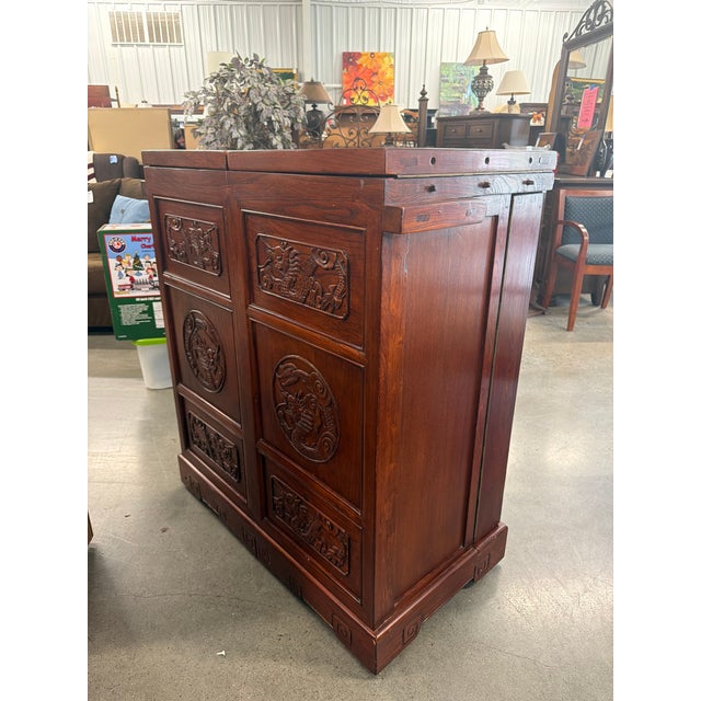 Mid 20th Century Mid 20th Century Chinese Bar Cabinet For Sale - Image 5 of 5