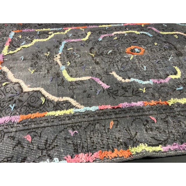 Vintage Pompom Design Turkish Anatolian Rug For Sale - Image 9 of 11