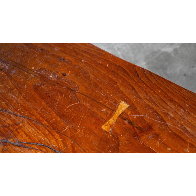 1970s Mid-Century Modern Live Edge Solid Wood Bench For Sale In Boston - Image 6 of 18