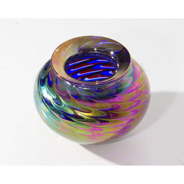 Contemporary Glass Eye Studio 1973 Art Glass Vase For Sale - Image 3 of 6