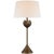 Julie Neill for Visual Comfort Signature Alberto Large Table Lamp in Antique Bronze Leaf with Linen Shade For Sale