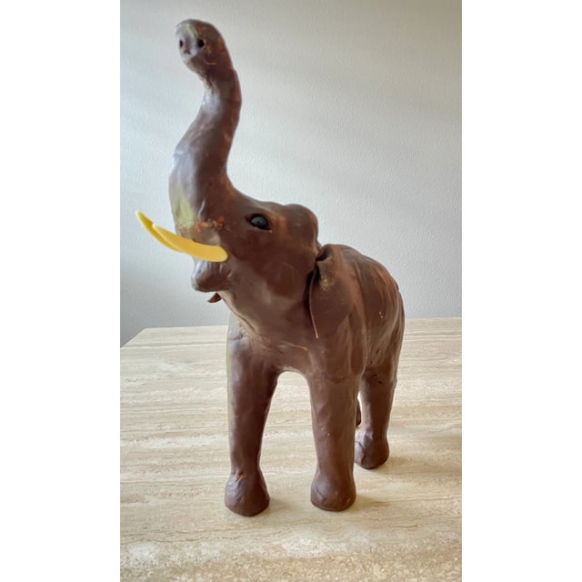 Leather Elephant Sculpture For Sale - Image 10 of 11