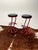 1980s 1980s Pair of Post Modern Bar Stools in Red & Black For Sale - Image 5 of 9