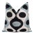 Blue & Black Ikat Silk Velvet Throw Pillow 20x20 | Handmade Designer Accent Pillow For Sale