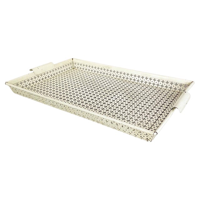 French Modernist Rigituelle Tray in Metal from Mathieu Matégot, 1950s For Sale