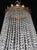 Mid 20th Century Large Scale Empire Crystal & Brass Basket Chandelier For Sale - Image 10 of 15