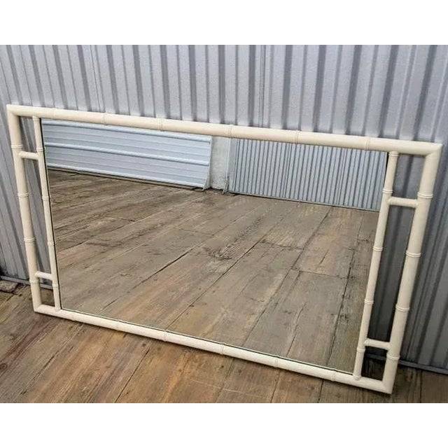 Mid Century Kittinger Furniture Craftsmen Bamboo-Style Wall Mirror For Sale - Image 11 of 11