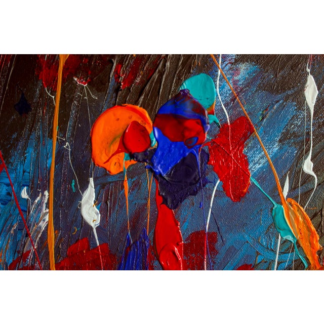 "The Battlefield" Large Acrylic Abstract Painting Ceated in 2021 For Sale - Image 4 of 7