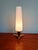 Gold Scandinavian Tripod Table Lamp in Brass, Teak and White Satin Opaline Glass, 1960 For Sale - Image 8 of 15