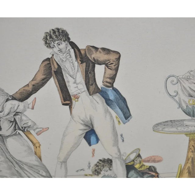 "New Year's Gifts" Hand Colored French Engraving For Sale - Image 5 of 7