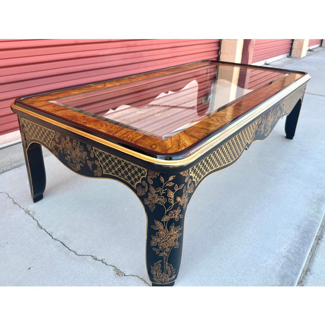 1980s Drexel Heritage Et.Cetera Chinoiserie Rectangular Coffee Table For Sale - Image 5 of 12