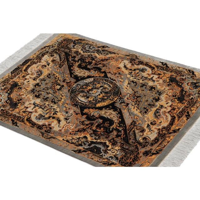 Rug & Kilim Rug & Kilim’s Modern Rug With Polychromatic Medallion “Love Bird” For Sale - Image 4 of 9