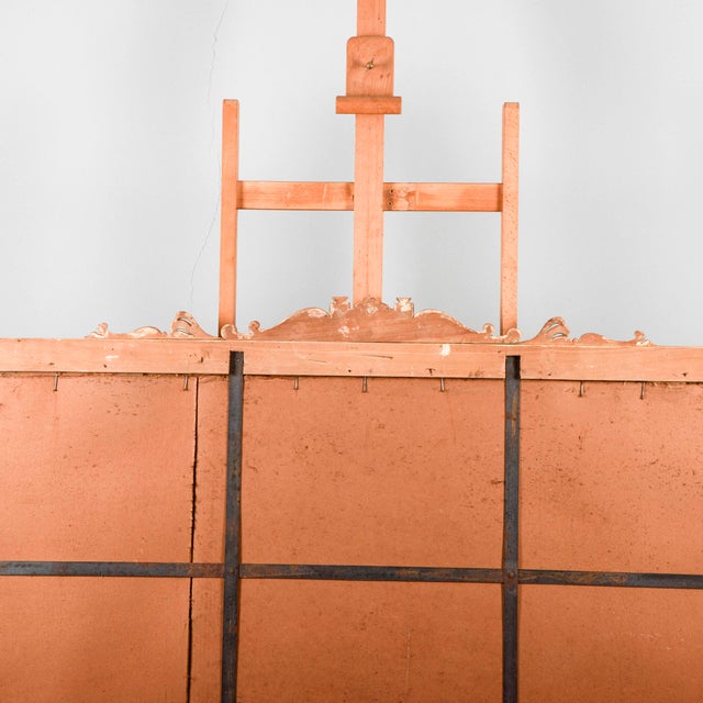 Antique Lacquered Mirror with Mercury Glass For Sale - Image 16 of 18