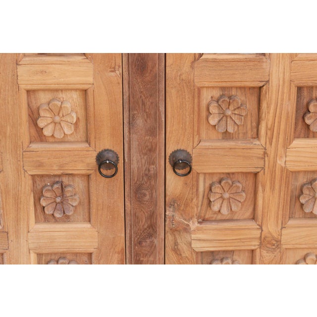 Reclaimed Teak Lotus Flower Sideboard For Sale In Los Angeles - Image 6 of 11