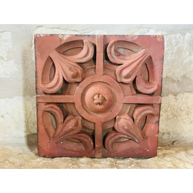 Late 19th Century Victorian English Architectural Terracotta Molded Ornamental Building Brick, Tile For Sale - Image 12 of 12