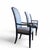 Late 20th Century Late 20th Century Set of Six Reupholstered Grey Wood Dining Chairs For Sale - Image 5 of 18