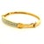 Gold Vintage 14k Gold Diamond Hinged Bangle Bracelet For Sale - Image 8 of 12