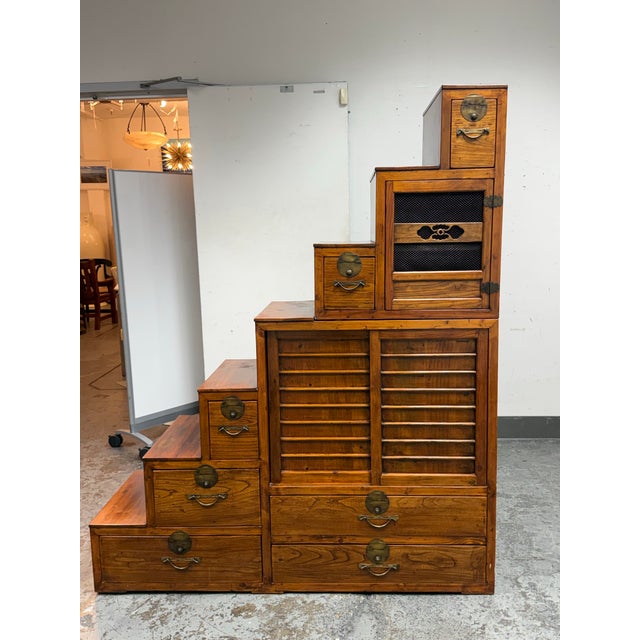 Japanese Japanese Kaidan-Dansu Step Chest, Vintage For Sale - Image 3 of 12