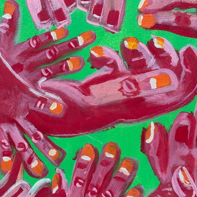 Original Contemporary Hands Painting on Canvas by Valerie Zuñiga For Sale In Tampa - Image 6 of 11