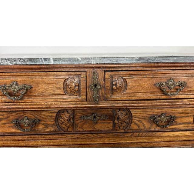 French Style Chest of Drawers with Marble Top For Sale - Image 13 of 18