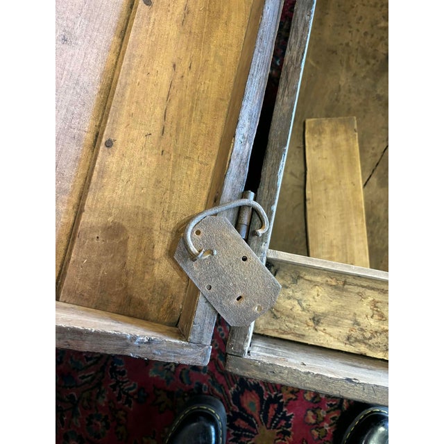 1900-1909 Primitive Wood Trunk For Sale - Image 9 of 12