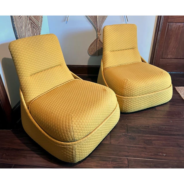 Pair of Steelcase Hosu Convertible Lounge Chairs with Ottoman Patricia Urquiola For Sale In Atlanta - Image 6 of 12