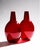 Mid-Century Modern Sculptural Ruby Red Glass Calabasse Vases by Wilhelm Braun-Feldweg for Hirschberg, 1950s, Set of 2 For Sale - Image 3 of 10