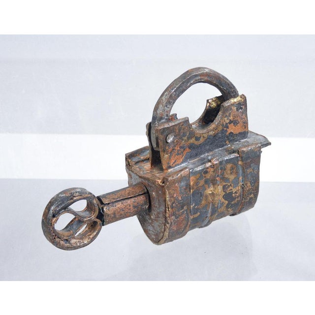 Antique 19th Century Bronze and Iron Padlock, Asia For Sale - Image 5 of 8