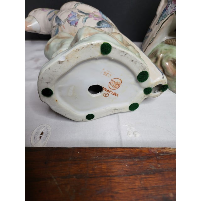 Mid Century Modern Famille Rose Style Parrot Figurines - Hand Painted For Sale In Providence - Image 6 of 6